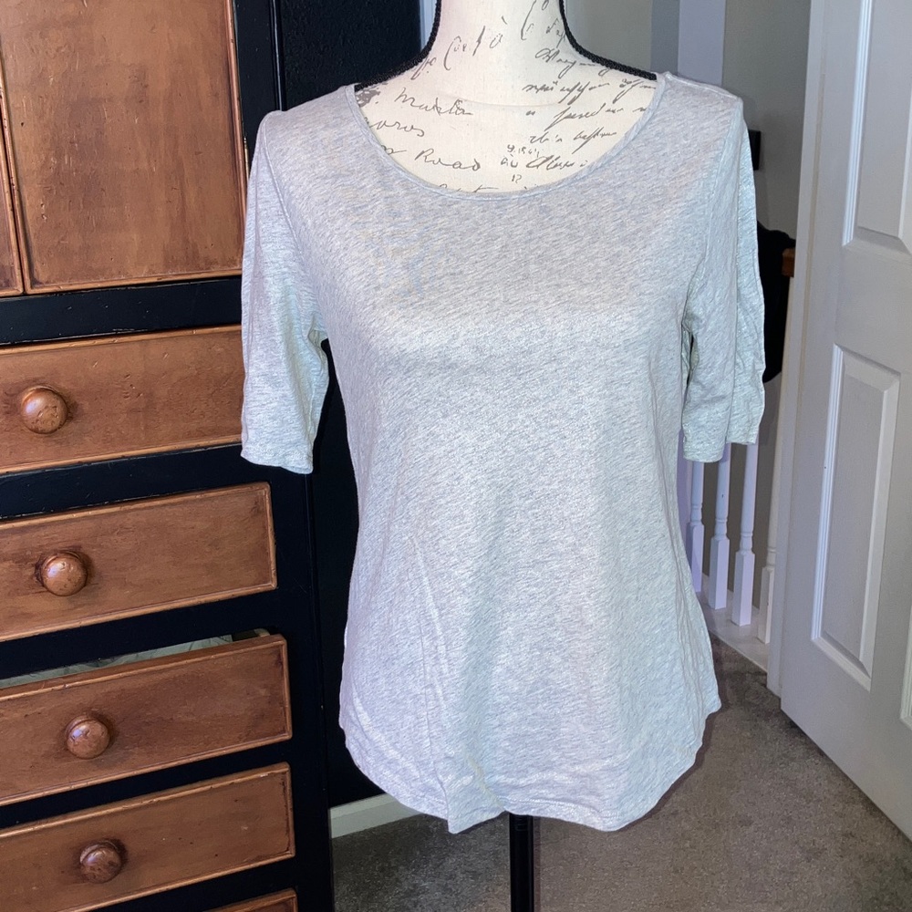 LOFT Heather Gray Vintage Soft Tee